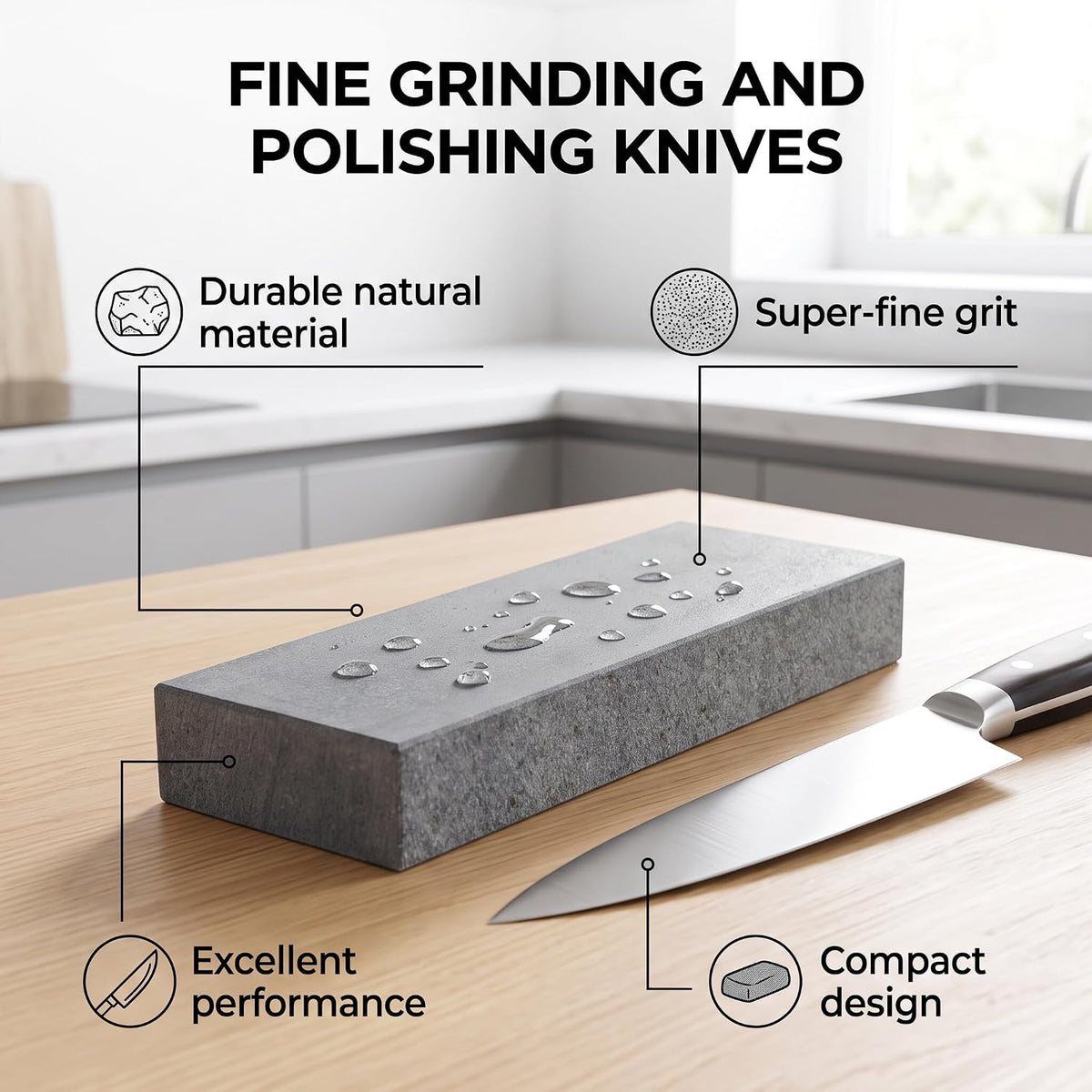 5000 Grit Whetstone Sharpener Knife Whetstone Knife Sharpening Water Kitchen Wet Stone Sharpener Grit for Knives Blades Scissors Cutting Tool