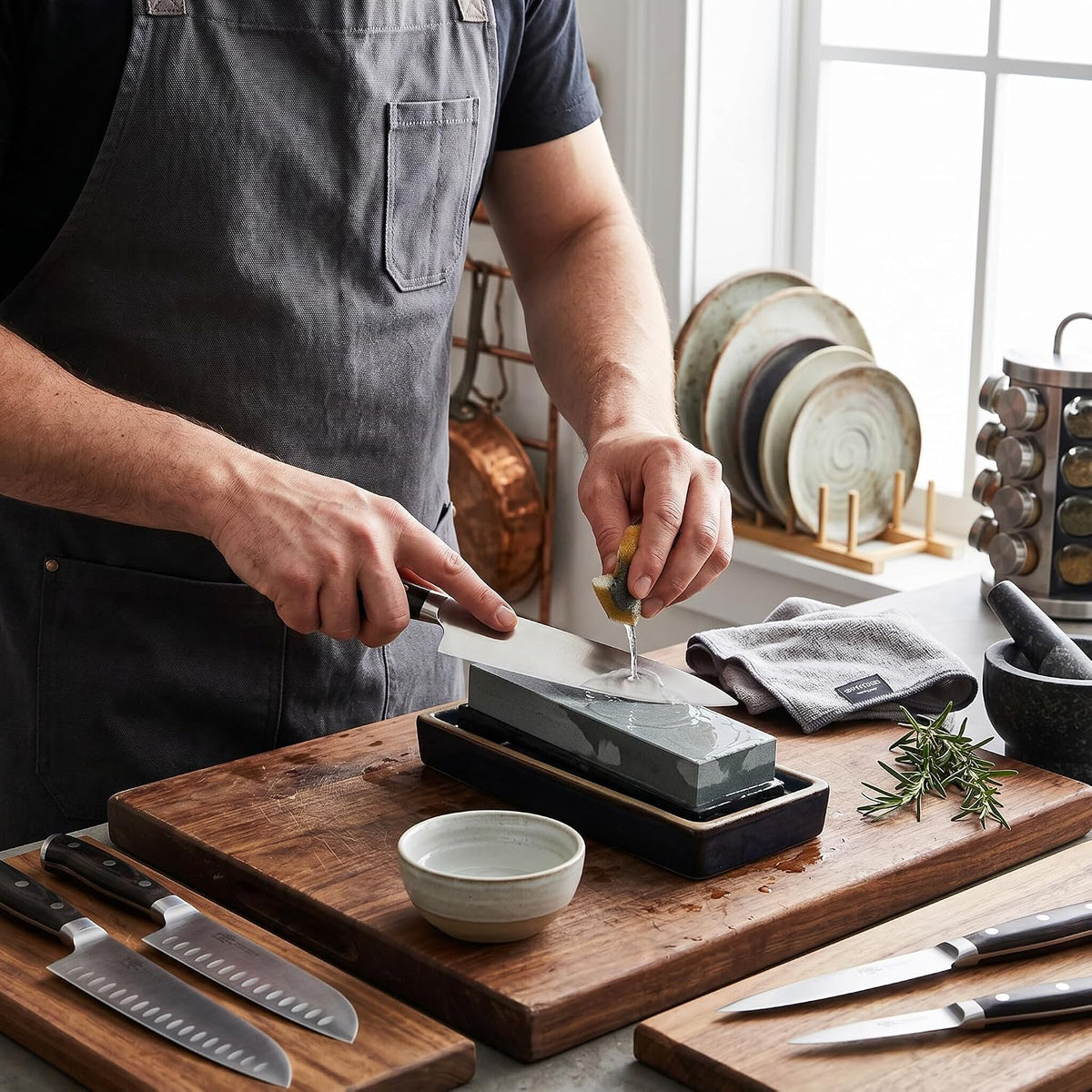 5000 Grit Whetstone Sharpener Knife Whetstone Knife Sharpening Water Kitchen Wet Stone Sharpener Grit for Knives Blades Scissors Cutting Tool