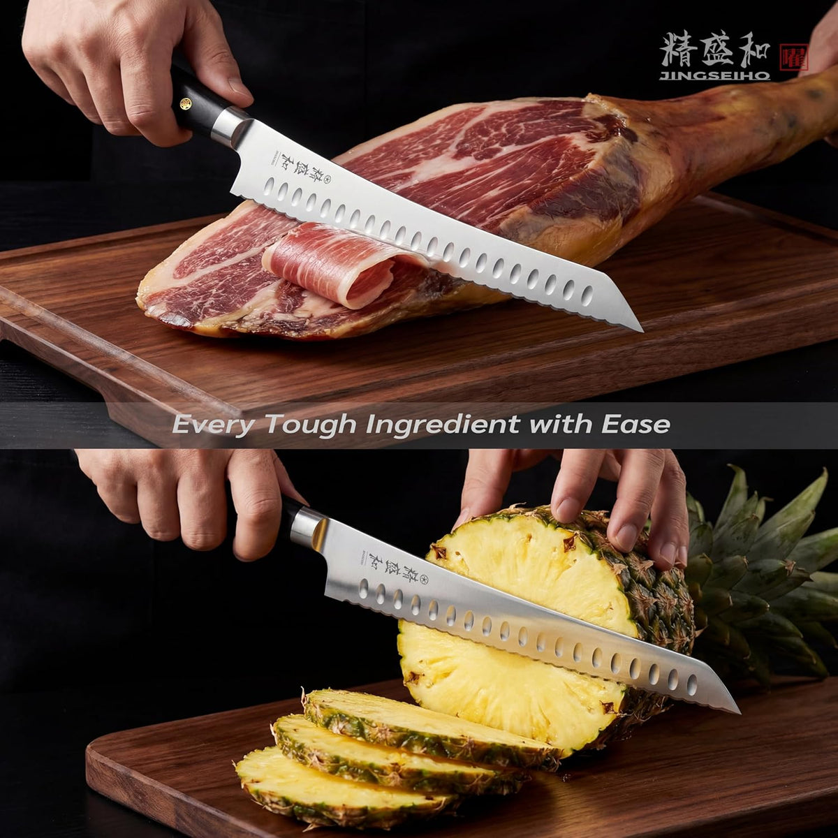Bread Knife for Homemade Bread,Serrated Blade 8 in with Cover | Offset Handle, Outward-Curved Edge for Clean Even Slices, Slicer Cuts Sourdough, Bagels, Ham, Pineapple, Ideal Gift