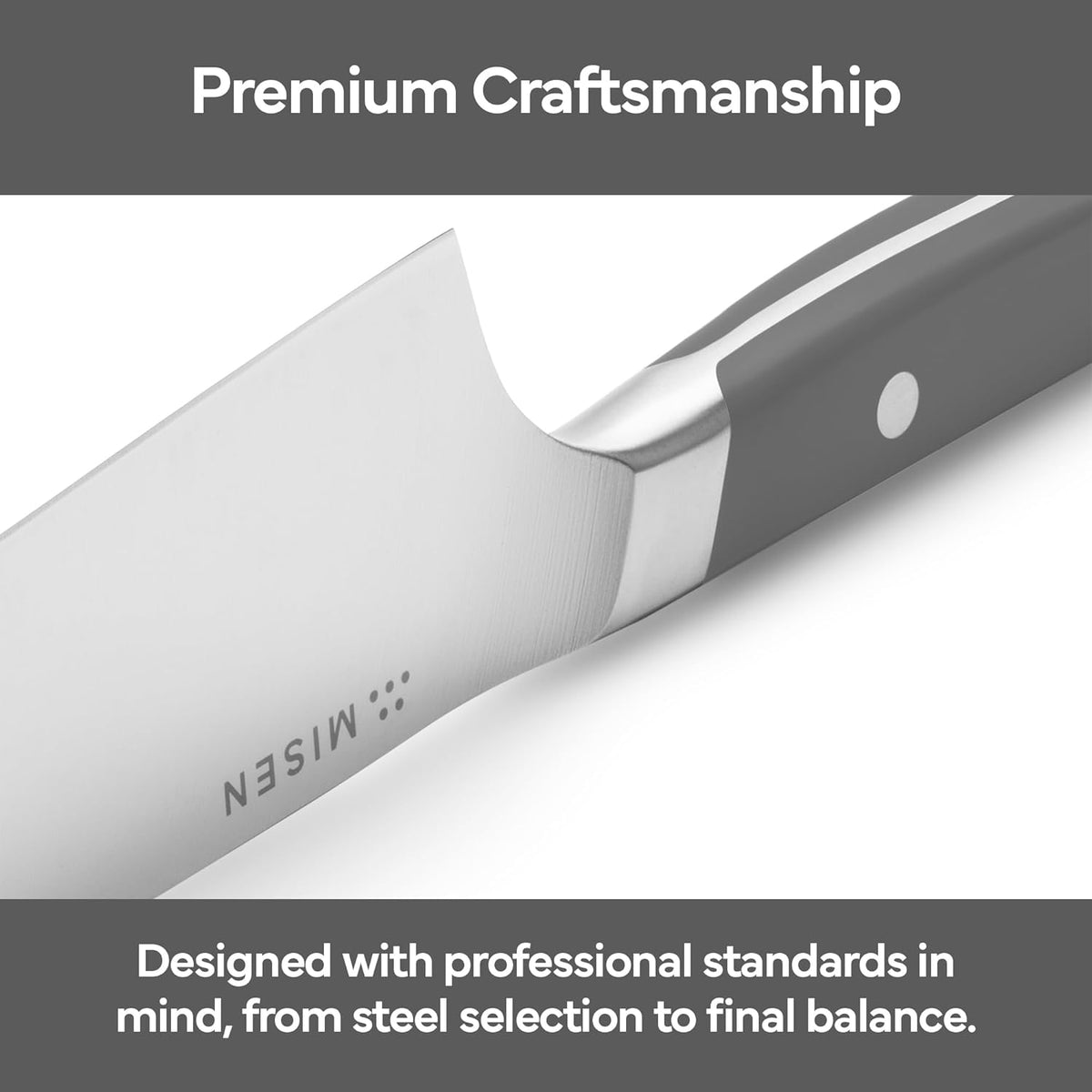 Japanese Santoku Chef Knife - 7.5 Inch High Carbon Stainless Steel - Classic Japanese Knife Design for Cutting, Slicing, and Chopping - Razor Sharp Japanese Style Kitchen Knife, Black