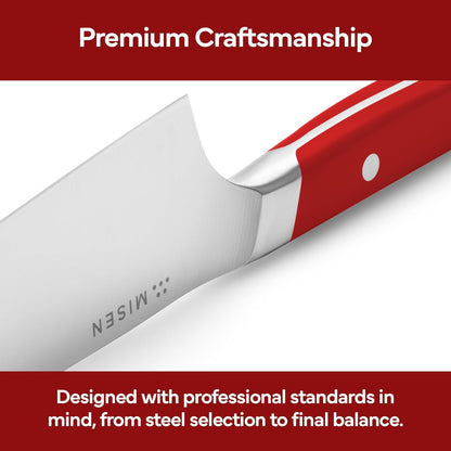 Japanese Santoku Chef Knife - 7.5 Inch High Carbon Stainless Steel - Classic Japanese Knife Design for Cutting, Slicing, and Chopping - Razor Sharp Japanese Style Kitchen Knife, Black
