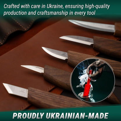 Deluxe Wood Carving Kit S18X - Wood Carving Knife Set - Spoon Carving Tools Set - Whittling Knives - Woodworking Wood Carving Tools Large Whittling Kit S18X