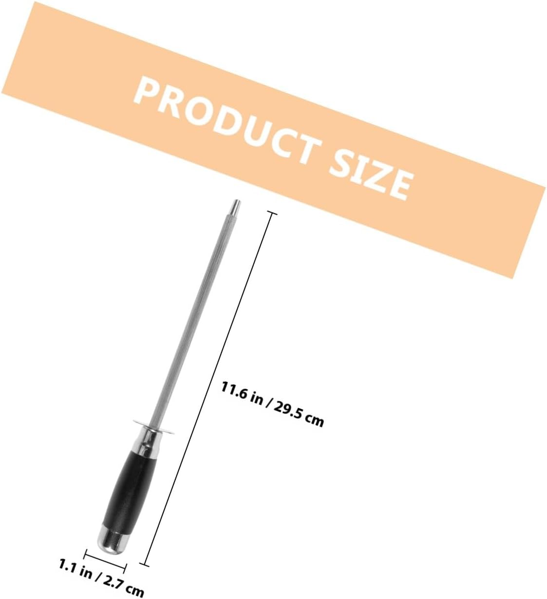 Kitchen Cutter Sharpening Rod Stainless Steel Protective Cap Sharpening Stick Sharpener for Home Chef Kitchen Knives Maintenance