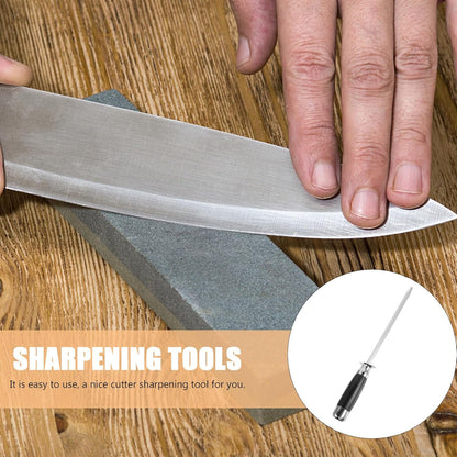 Kitchen Cutter Sharpening Rod Stainless Steel Protective Cap Sharpening Stick Sharpener for Home Chef Kitchen Knives Maintenance