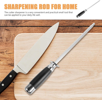 Kitchen Cutter Sharpening Rod Stainless Steel Protective Cap Sharpening Stick Sharpener for Home Chef Kitchen Knives Maintenance
