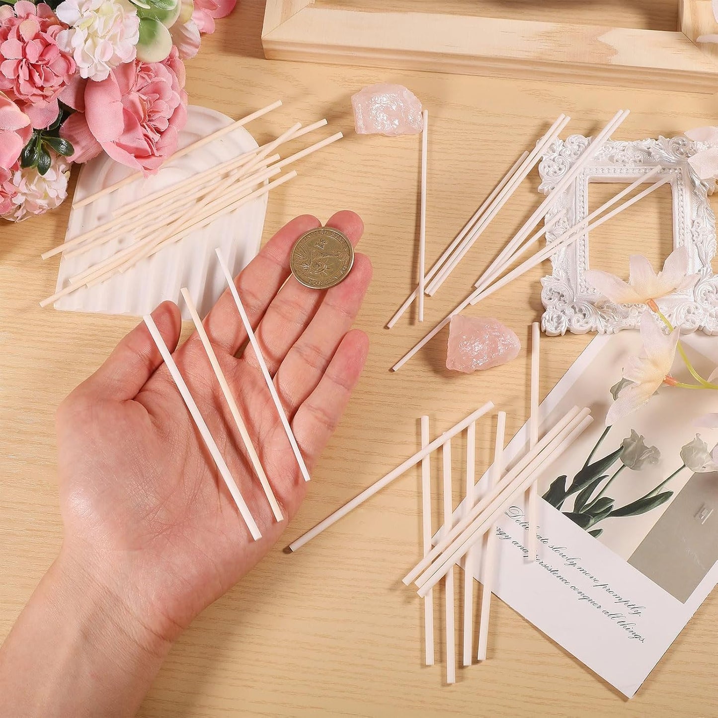 15Pcs 2mm 2.5mm 3mm Reusable Hanging Burning Rods 3.94in Porcelain Bead Jewelry Pendant Burn Sticks Ceramic Rods Kiln Hanging Burning Rod Fires Clay Pottery Tools for DIY Crafts