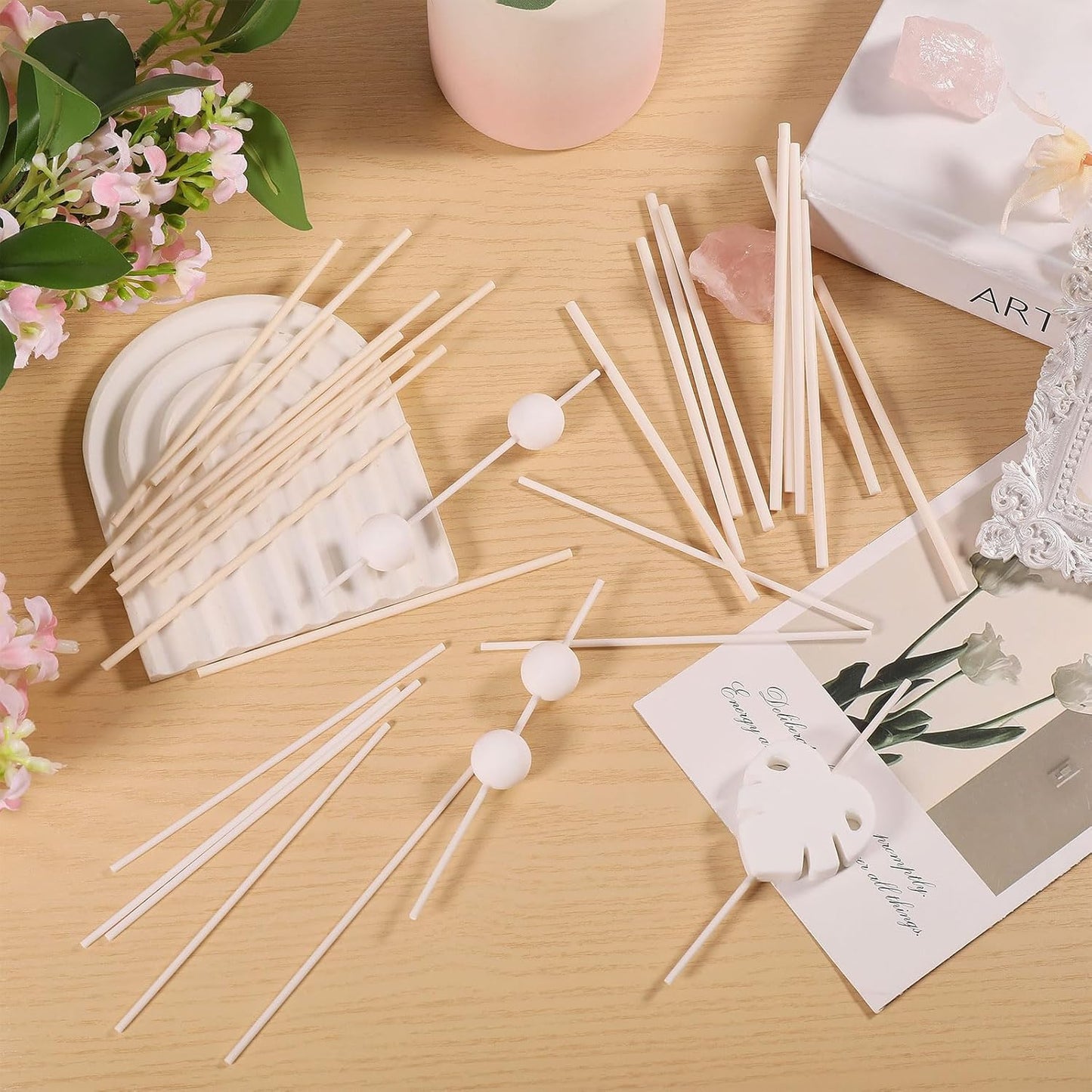 15Pcs 2mm 2.5mm 3mm Reusable Hanging Burning Rods 3.94in Porcelain Bead Jewelry Pendant Burn Sticks Ceramic Rods Kiln Hanging Burning Rod Fires Clay Pottery Tools for DIY Crafts