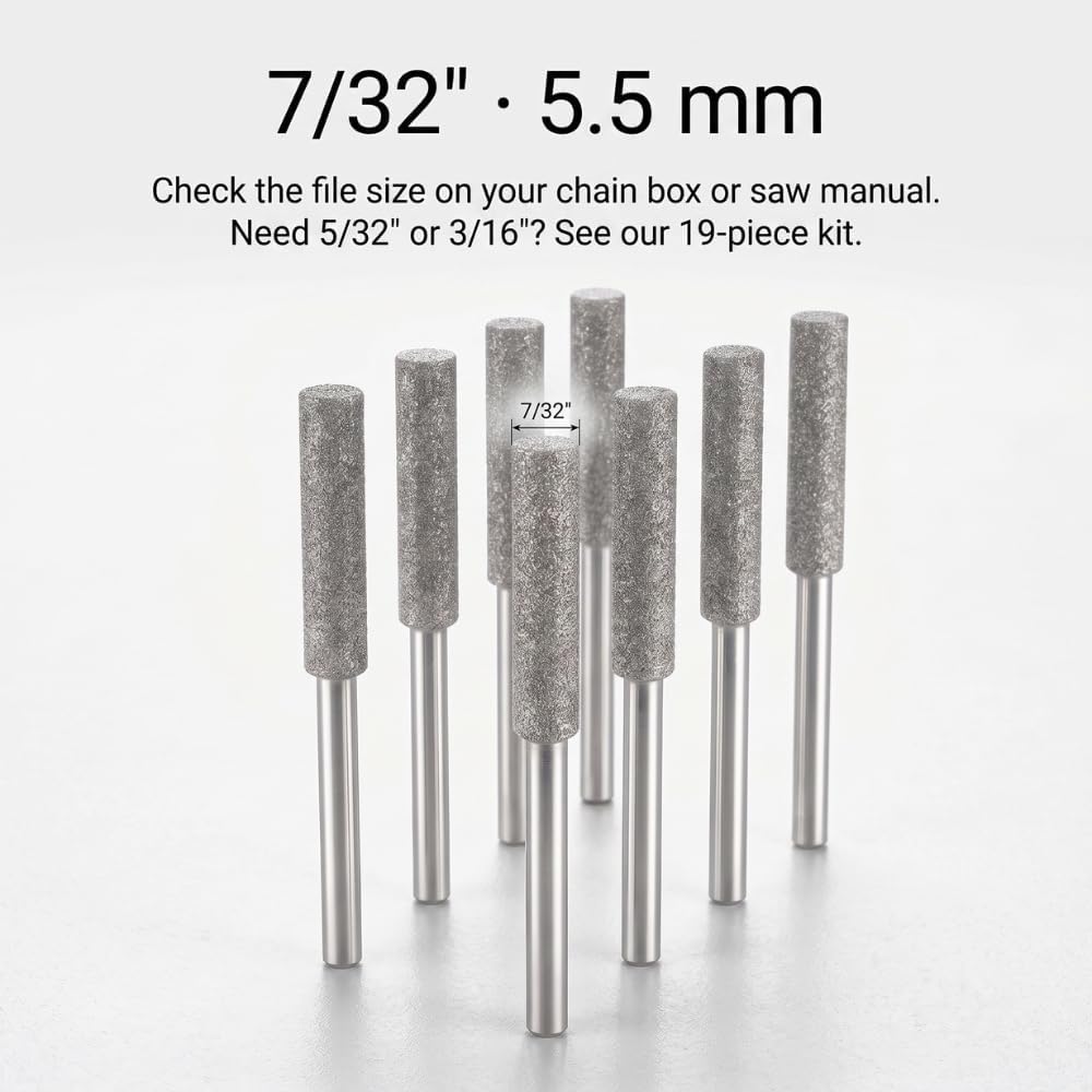 7/32" Chainsaw & Hedge Trimmer Sharpener Bits