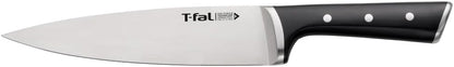 T-fal Ice Force German Stainless Steel Bread Knife 8 Inch, Long Lasting Sharpness, High Cutting Precision, Superior Durability, Ultra Sharp Blades, Cookware Kitchen Knife, Cook Kitchen Tool, Black