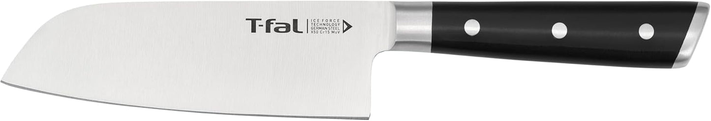 T-fal Ice Force German Stainless Steel Bread Knife 8 Inch, Long Lasting Sharpness, High Cutting Precision, Superior Durability, Ultra Sharp Blades, Cookware Kitchen Knife, Cook Kitchen Tool, Black