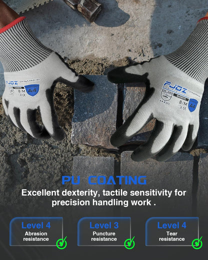 A9 Cut Resistant Work Gloves, 18 Gauge Ultra-light Foam Nitrile Coated Touchscreen ANSI A3 A4 A6 A9 Cutting Glove
