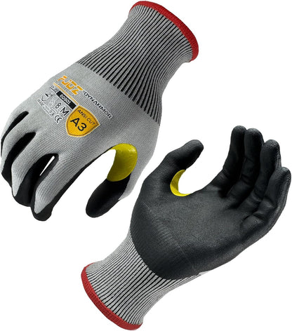 A9 Cut Resistant Work Gloves, 18 Gauge Ultra-light Foam Nitrile Coated Touchscreen ANSI A3 A4 A6 A9 Cutting Glove