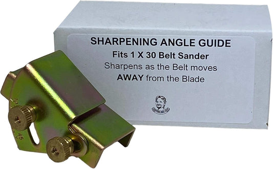 Knife Sharpening Angle Guide for 1 x 30 Sander - Sharpen as belt moves AWAY from blade