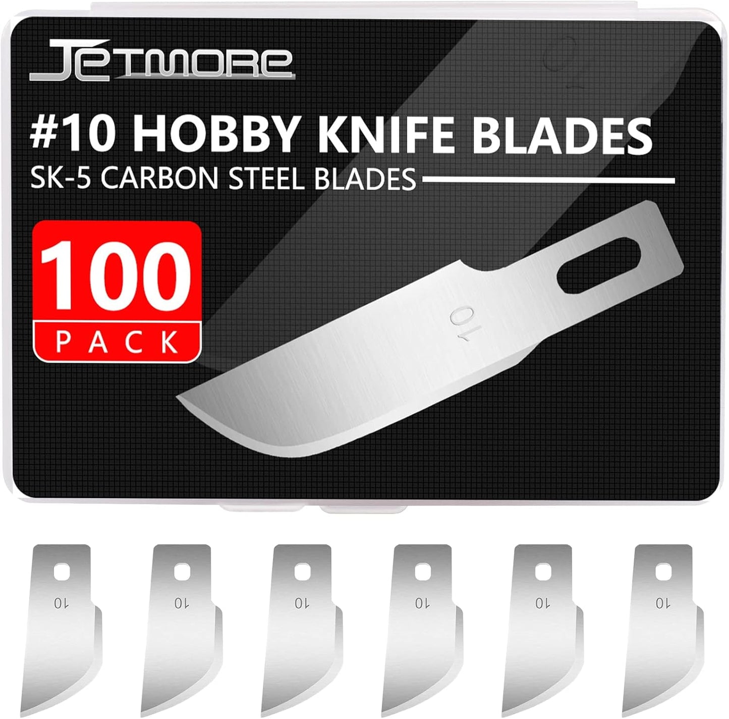 100 Pack Exacto Blades #10, Craft Knife Blades with Storage Box | High-carbon #10 edges handle carving and curved cuts, hobby knife blades store neatly, and craft blades fit standard handles