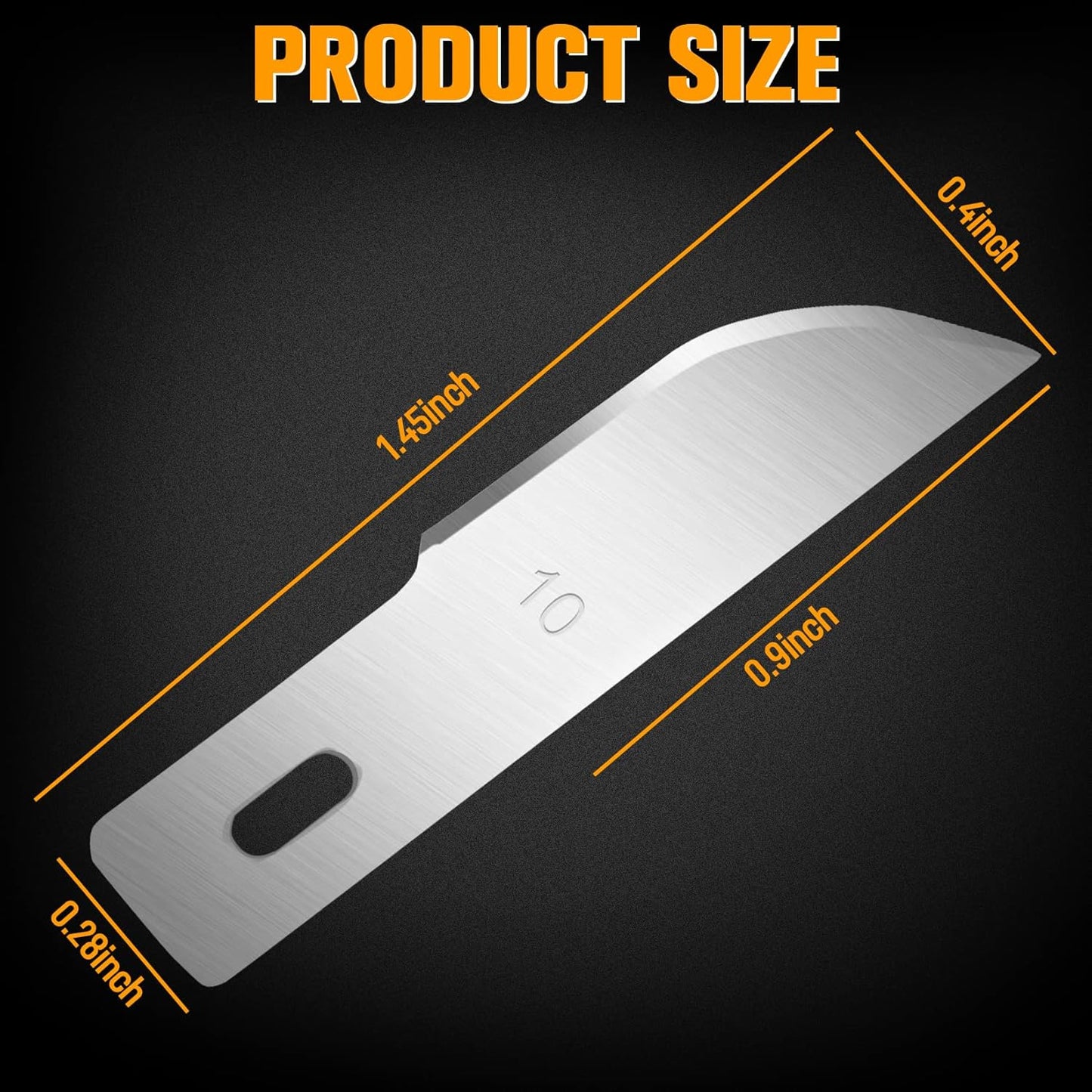 100 Pack Exacto Blades #10, Craft Knife Blades with Storage Box | High-carbon #10 edges handle carving and curved cuts, hobby knife blades store neatly, and craft blades fit standard handles