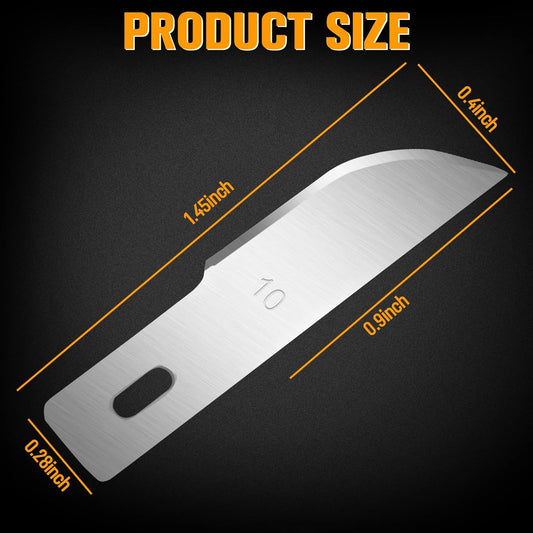 100 Pack Exacto Blades #10, Craft Knife Blades with Storage Box | High-carbon #10 edges handle carving and curved cuts, hobby knife blades store neatly, and craft blades fit standard handles