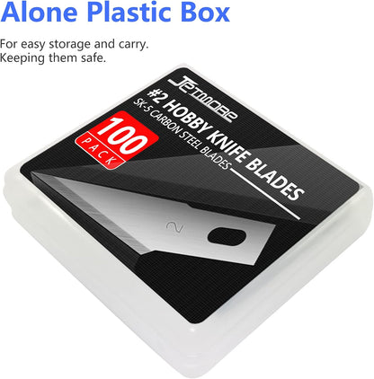 100 Pack Exacto Blades #10, Craft Knife Blades with Storage Box | High-carbon #10 edges handle carving and curved cuts, hobby knife blades store neatly, and craft blades fit standard handles