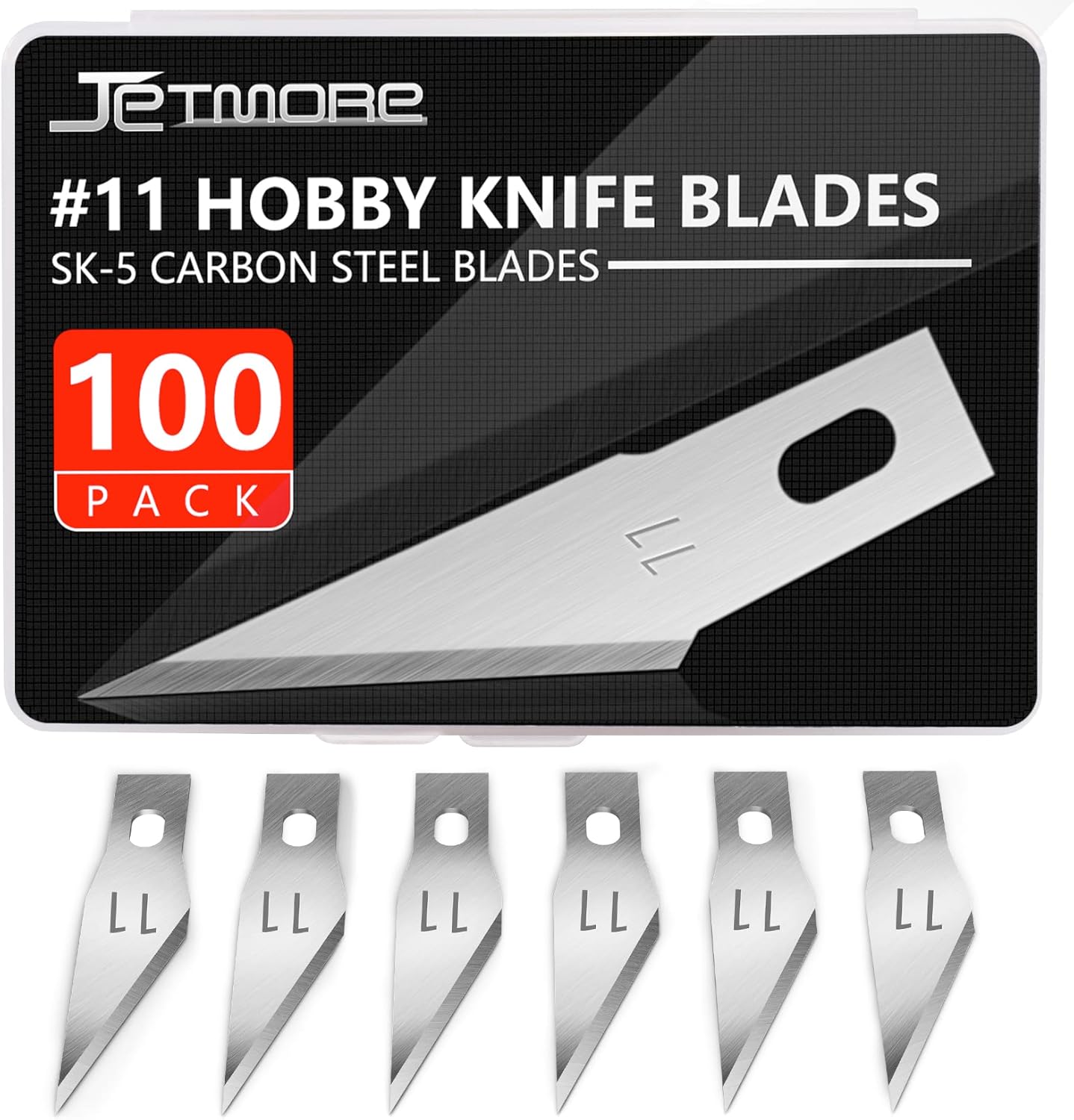 100 Pack Exacto Blades #10, Craft Knife Blades with Storage Box | High-carbon #10 edges handle carving and curved cuts, hobby knife blades store neatly, and craft blades fit standard handles