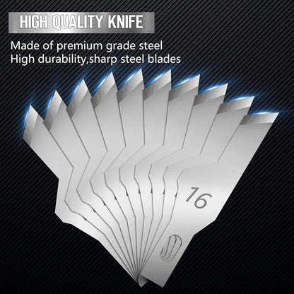 100 Pack Exacto Blades #10, Craft Knife Blades with Storage Box | High-carbon #10 edges handle carving and curved cuts, hobby knife blades store neatly, and craft blades fit standard handles