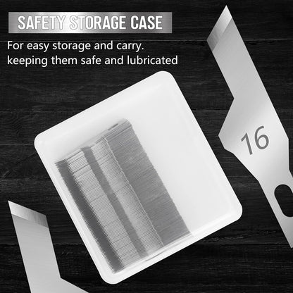 100 Pack Exacto Blades #10, Craft Knife Blades with Storage Box | High-carbon #10 edges handle carving and curved cuts, hobby knife blades store neatly, and craft blades fit standard handles