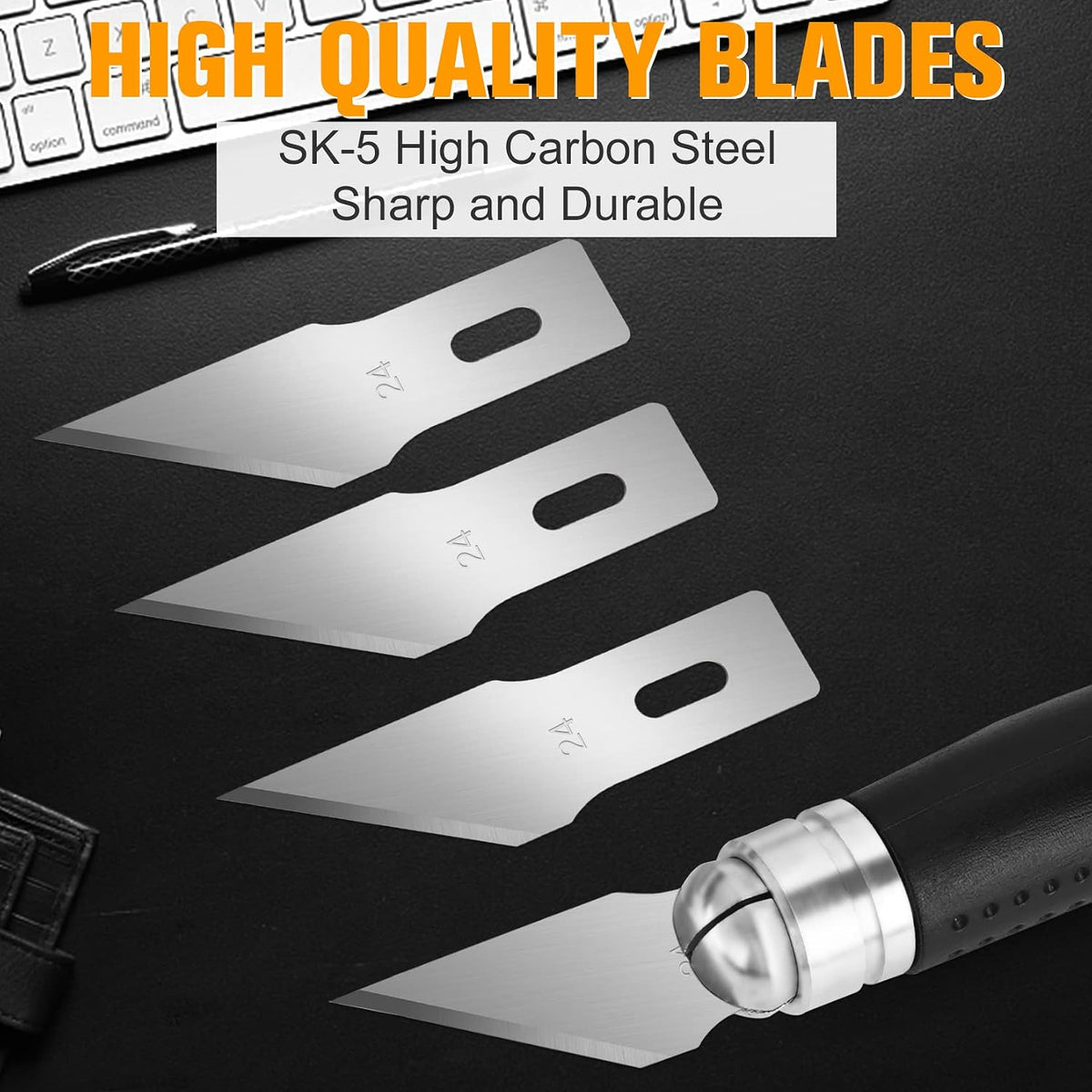 100 Pack Exacto Blades #10, Craft Knife Blades with Storage Box | High-carbon #10 edges handle carving and curved cuts, hobby knife blades store neatly, and craft blades fit standard handles