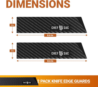 Knife Edge Guards, Universal Knife Sheath Covers, Professional Kitchen Chef Knife Protector Set, Blade Guard, BPA-Free ABS Plastic, Non-Scratch Felt Lining (10-Pack)