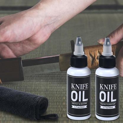 108 Pcs Knife Oil Rust Eraser Kit Includes Rust Remover Sword Maintenance Oil Microfiber Cloth Black Gloves Cotton Swabs for Carbon Steel Blade, Cleaning, Protection and Lubricant Care Set