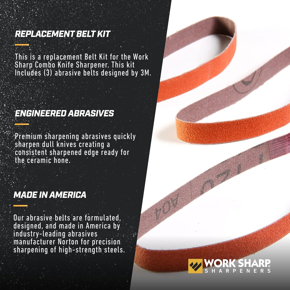Official Work Sharp Combo Knife Sharpener Replacement Belt Kit