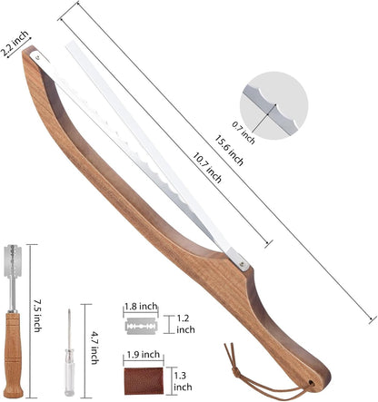 10 Pcs Bread Knife Set, Sourdough Bread Slicer for Homemade Bread, 15.6inch Bread Bow Knife, Fiddle Bow Design Easy to Cutting, Used for Homemade Bread, Bagels, Baguettes