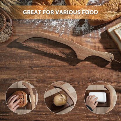10 Pcs Bread Knife Set, Sourdough Bread Slicer for Homemade Bread, 15.6inch Bread Bow Knife, Fiddle Bow Design Easy to Cutting, Used for Homemade Bread, Bagels, Baguettes