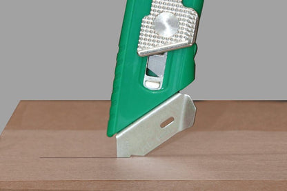 S4SL (New E21204-2) Self-Retracting Safety Cutter Fixed Metal Guard for Damage Protection, Retractable Utility Knife with Bladeless Tape Splitter, for Warehouse & In-Store Cutting