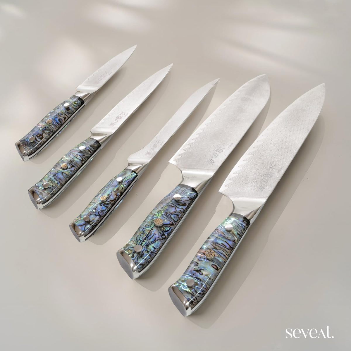 Damascus Kitchen Knife | 67-Layer Damascus Steel | 13” Professional Chef Knife | Ergonomic Wood & Resin Handle | Gift Box Included (Blue, 1 Piece)