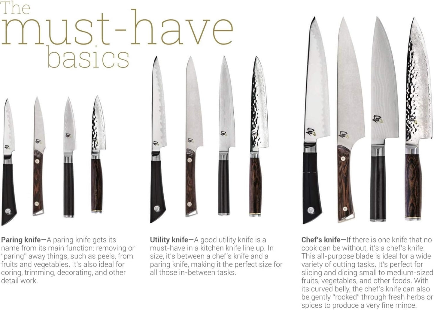 Kanso 4 Piece BBQ Set | Includes 5" Asian Multi-Prep, 6" Boning & Fillet, 12" Brisket Knife & Roll, AUS10A Stainless Steel Blades, Tagayasan Handle