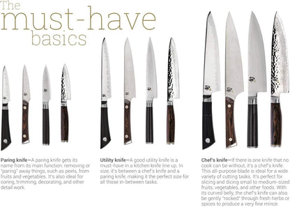 Kanso 4 Piece BBQ Set | Includes 5" Asian Multi-Prep, 6" Boning & Fillet, 12" Brisket Knife & Roll, AUS10A Stainless Steel Blades, Tagayasan Handle