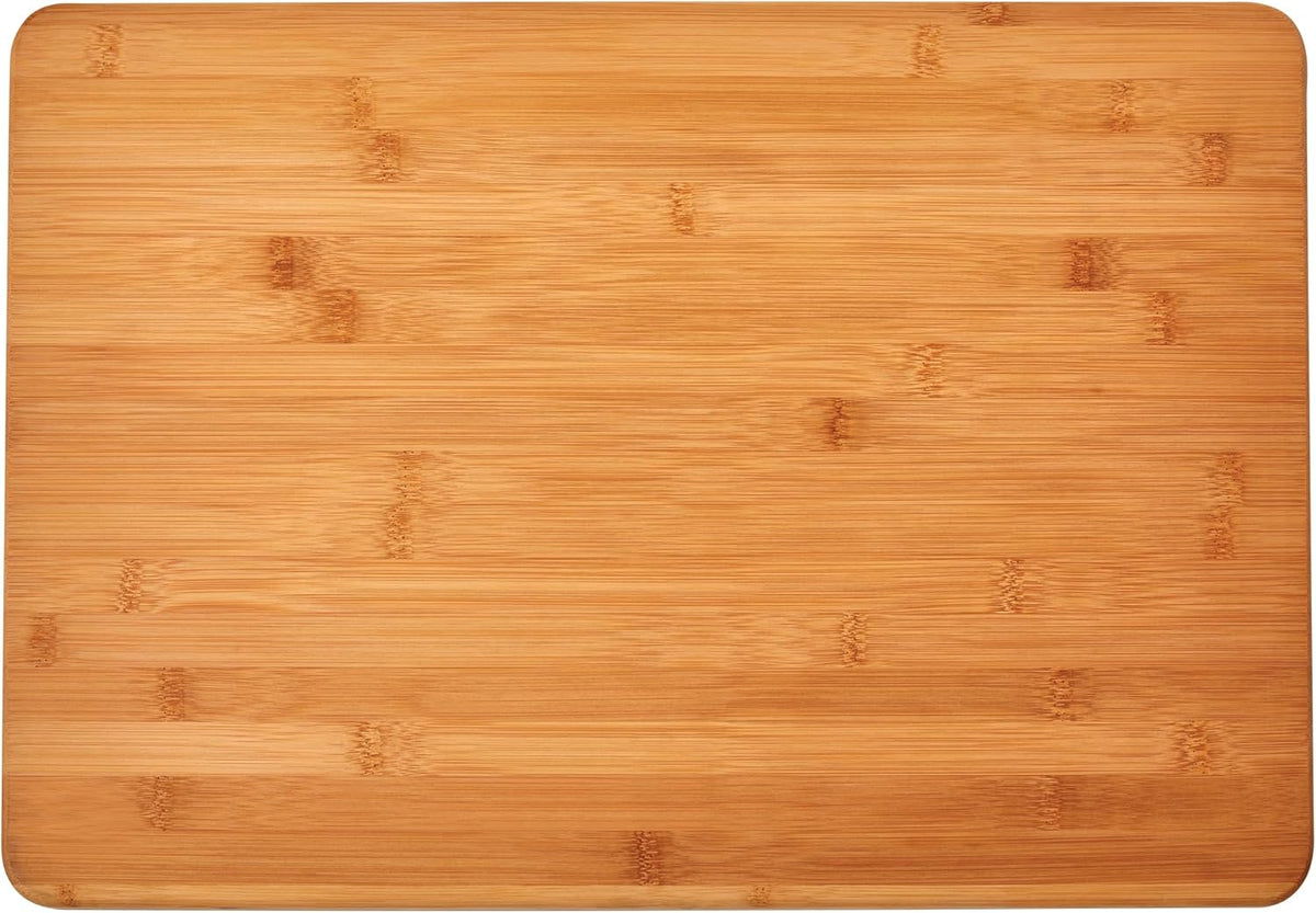 Extra-Large Wood Cutting Board, Reversible Chopping Board for Kitchen Meal Prep and Serving, Charcuterie Board, 14.17-Inch x 20.08-Inch, Bamboo