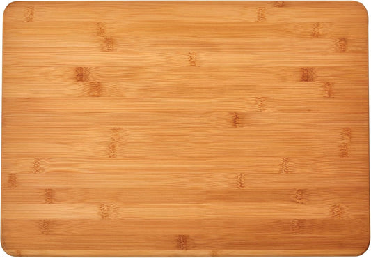 Extra-Large Wood Cutting Board, Reversible Chopping Board for Kitchen Meal Prep and Serving, Charcuterie Board, 14.17-Inch x 20.08-Inch, Bamboo