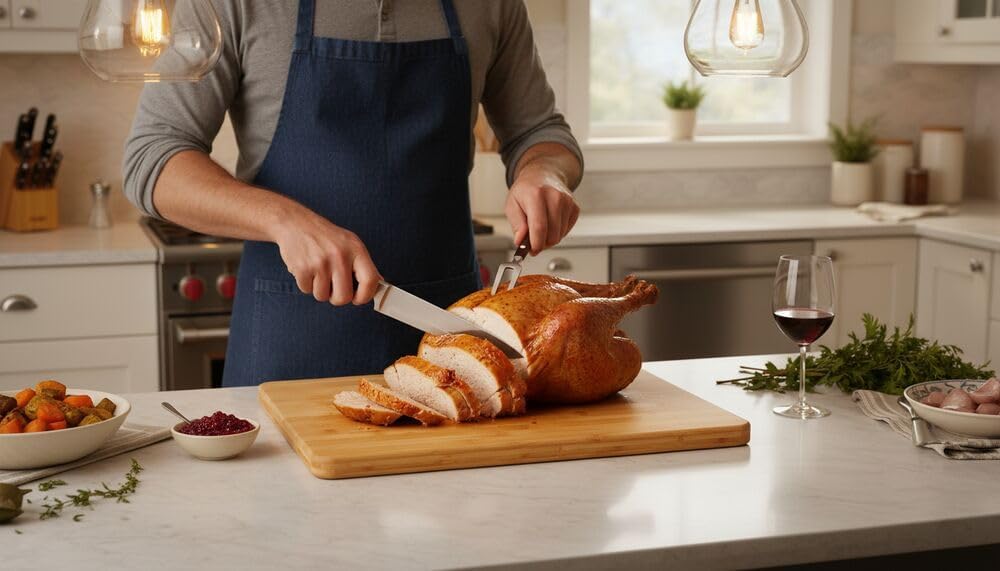Extra-Large Wood Cutting Board, Reversible Chopping Board for Kitchen Meal Prep and Serving, Charcuterie Board, 14.17-Inch x 20.08-Inch, Bamboo