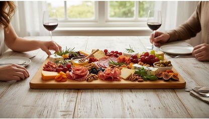 Extra-Large Wood Cutting Board, Reversible Chopping Board for Kitchen Meal Prep and Serving, Charcuterie Board, 14.17-Inch x 20.08-Inch, Bamboo