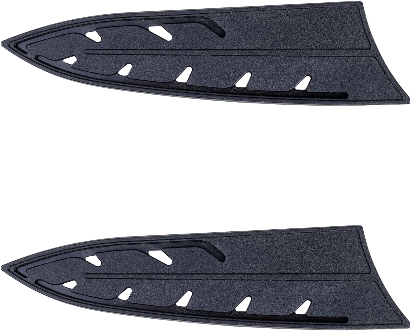 2 Pack PP Plastic Knife Cover Sleeves for 7" Nakiri Knife, Safety Edge Guard Protector, Universal Fit Kitchen Knife Sheath (Black)