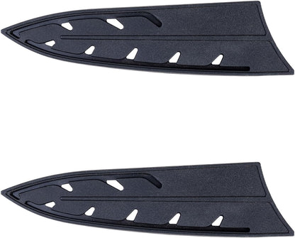 2 Pack PP Plastic Knife Cover Sleeves for 7" Nakiri Knife, Safety Edge Guard Protector, Universal Fit Kitchen Knife Sheath (Black)