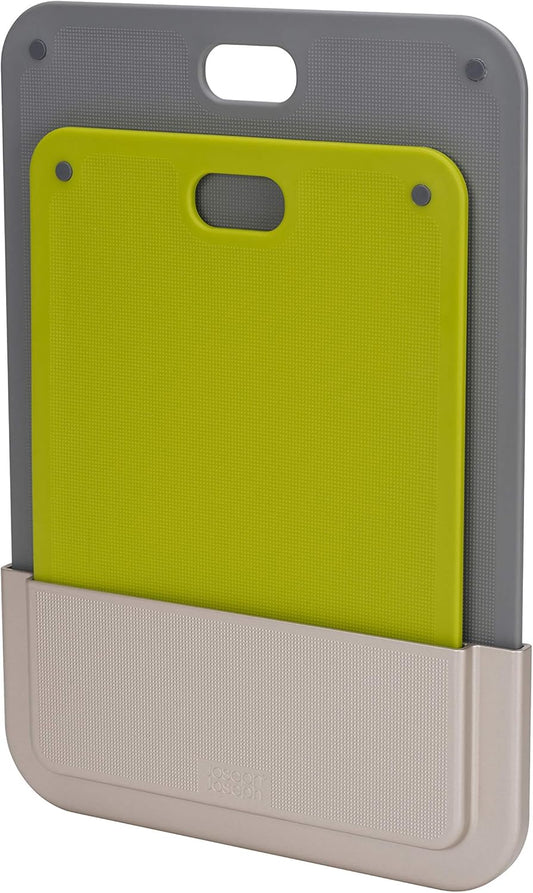 DoorStore Chop Cutting Board Set with Storage Case 3M Adhesive Wall and Cabinet Door Mount, 2-Piece, Multicolored