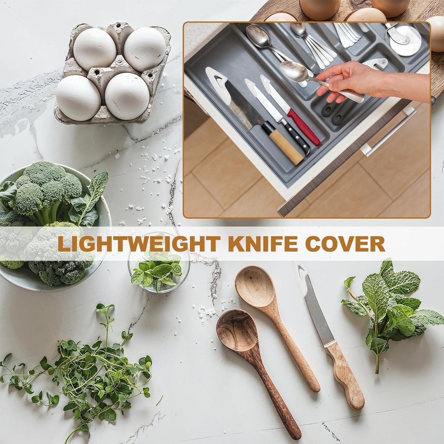 100Pcs Knife Tip Protector Cover, 0.43" x 1.14" Plastic Blade Tip Guards for Kitchen Knife Tip Protection Sleeves, White
