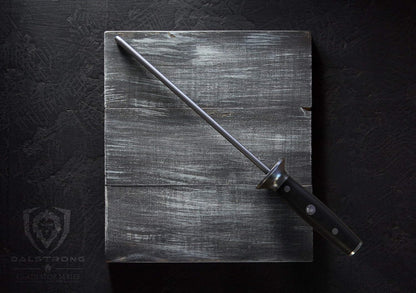 Honing Rod - 10 inch - Gladiator Series Elite - HC Stainless Steel - G10 Garolite Handle - Kitchen Knife Sharpener Chef Knife Polish Gift- Professional Honing Steel- NSF Certified