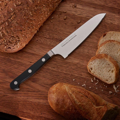Classic Razor-Sharp Christopher Kimball Edition 5.5-inch Serrated Prep Knife, German Engineered Informed by 100+ Years of Mastery, Stainless Steel