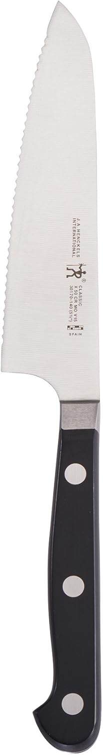 Classic Razor-Sharp Christopher Kimball Edition 5.5-inch Serrated Prep Knife, German Engineered Informed by 100+ Years of Mastery, Stainless Steel