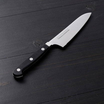 Classic Razor-Sharp Christopher Kimball Edition 5.5-inch Serrated Prep Knife, German Engineered Informed by 100+ Years of Mastery, Stainless Steel