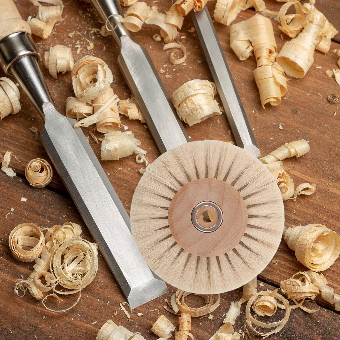 Wood Core Polishing Brush Wheel Durable Brush for Rust Removal and Efficient Cleaning of Jade Gaps Reusable Design for Professional Use