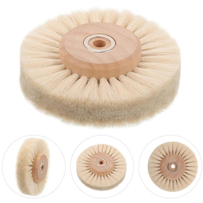 Wood Core Polishing Brush Wheel Durable Brush for Rust Removal and Efficient Cleaning of Jade Gaps Reusable Design for Professional Use