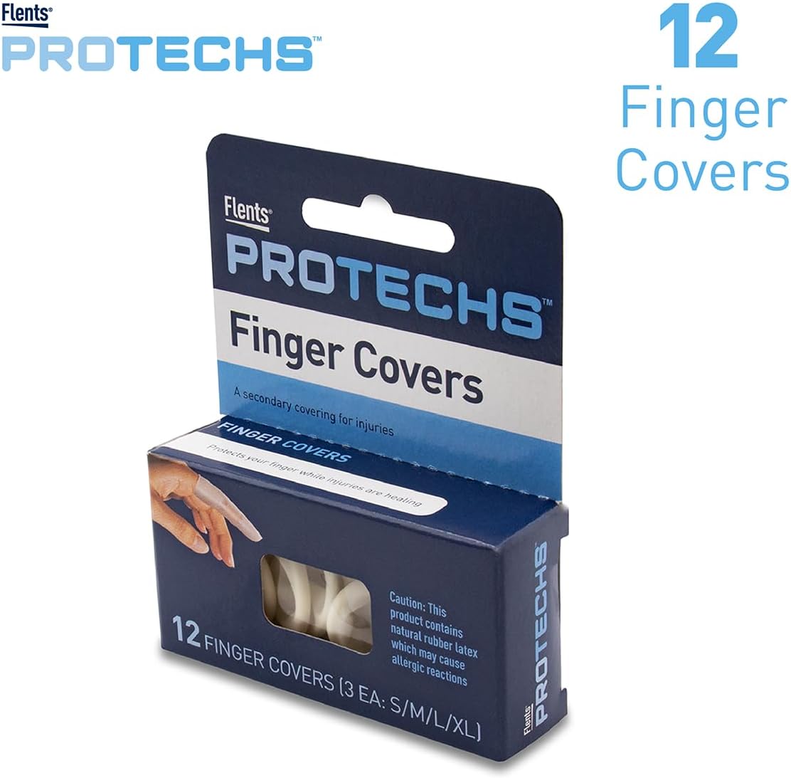 First Aid Finger Cots, Protect Finger During Healing, Cover Cuts & Injuries, Durable & Comfortable Barrier Gloves for Wound Care and Hygiene, Disposable, Latex, 36 Count