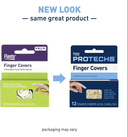 First Aid Finger Cots, Protect Finger During Healing, Cover Cuts & Injuries, Durable & Comfortable Barrier Gloves for Wound Care and Hygiene, Disposable, Latex, 36 Count